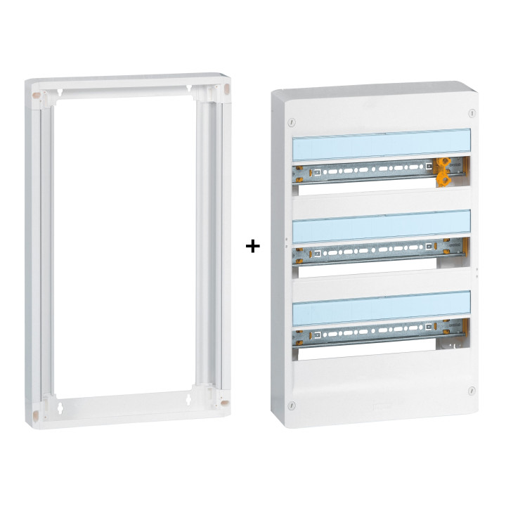 Legrand - LOT - Coffret DRIVIA 54 Modules + rehausse - largeur 355mm - 401223+401273