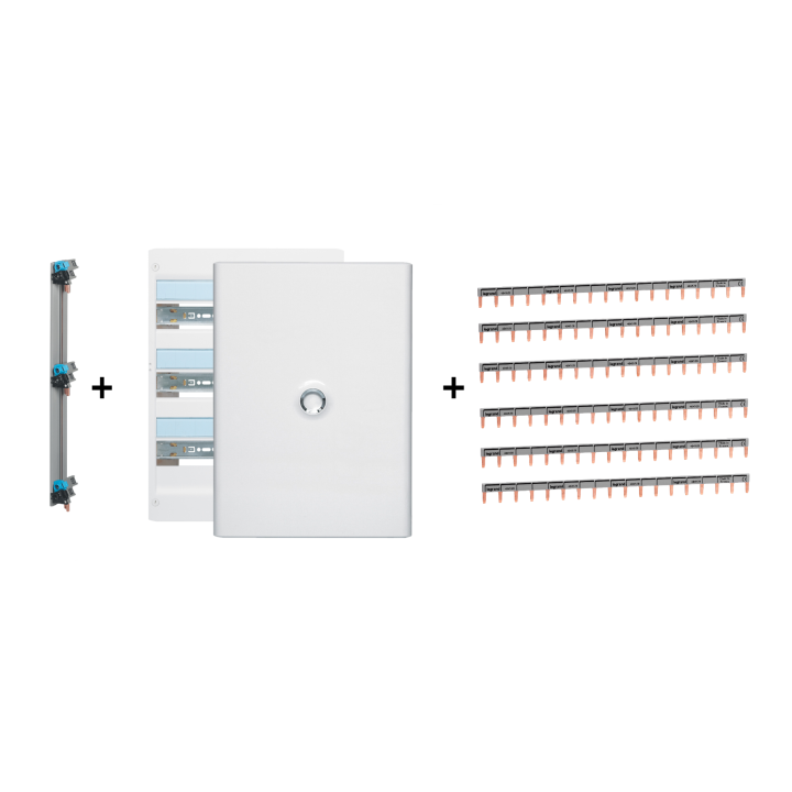 Legrand - LOT - Coffret DRIVIA 54 M + peigne V/H + porte - 401223+405001+404928x6+401233
