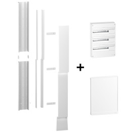 Schneider - Resi9 - kit goulotte 18M + Tableau RESI9 18M - 3R + porte - R9HKT18+R9H18403+R9H18423