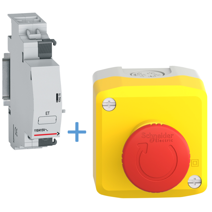 Legrand - Déclencheur à émission de tension 110 à 415V (ET) + arrêt d'urgence - 406278+XALK178E