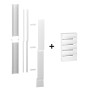 Schneider - Resi9 - kit goulotte 18M - 2 parties + Tableau RESI9 18M - 4R - R9HKT18+R9H18404