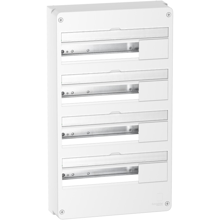 Schneider - Resi9 - kit goulotte 18M - 2 parties + Tableau RESI9 18M - 4R - R9HKT18+R9H18404