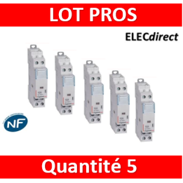 Legrand - Contacteur de puissance bipolaire bobine 230V - 25A - 2F - 412523x5