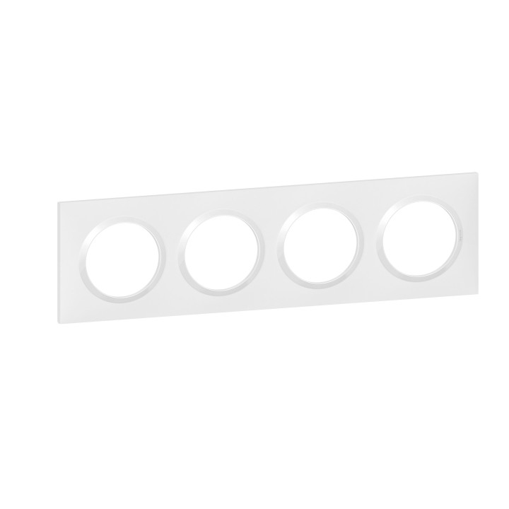 Legrand Dooxie - Plaque 4 postes + Boîte Batibox BBC Legrand 4 postes - Hor/vert - 600804+080034L