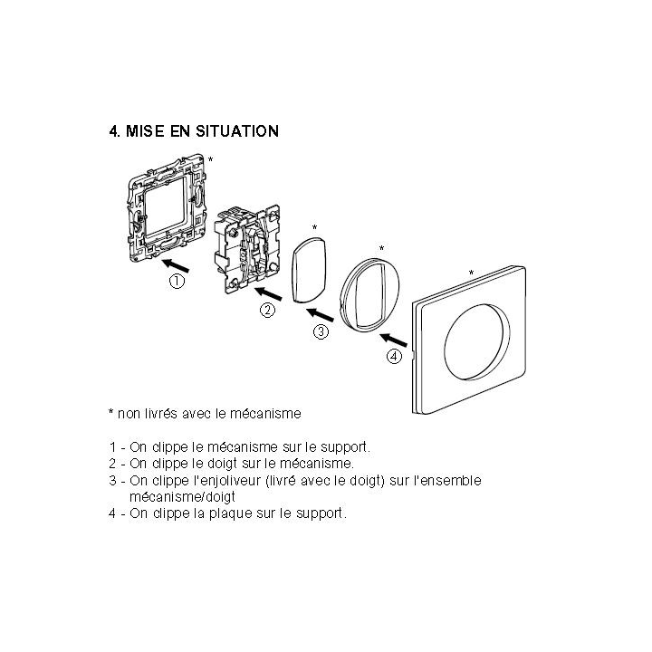 Legrand Céliane - Mécanisme Double poussoir 10A - Réf : 067031 X 2