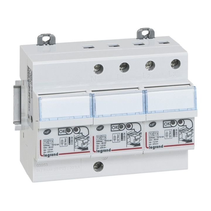 Legrand - Parafoudre basse tension protégé monobloc tétra - type 2 - Réf : 003953