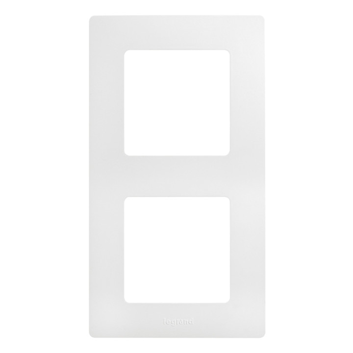 Legrand Niloé - Plaque double - Blanc - Réf : 665002