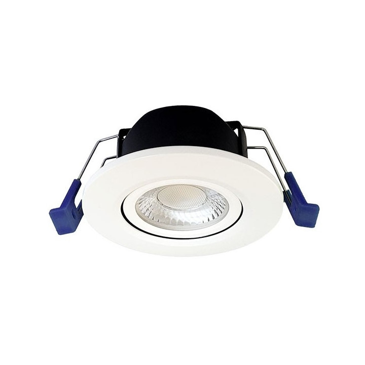 Electra - Spot LED Ø68 Dimmable blanc - orientable - 6W - IP65 - 4CCT - BBC - Angle 60° - 2700/3000/4000/5000°K - Réf : 302687