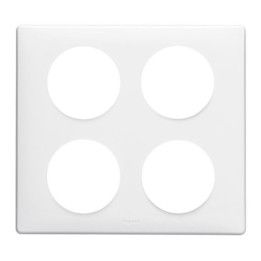 Legrand Céliane - Plaque 2 x 2 postes - Blanc - Réf : 068608