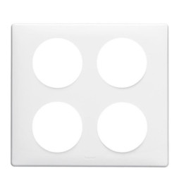 Legrand Céliane - Plaque 2 x 2 postes - Blanc - Réf : 068608