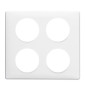 Legrand Céliane - Plaque 2 x 2 postes - Blanc - Réf : 068608
