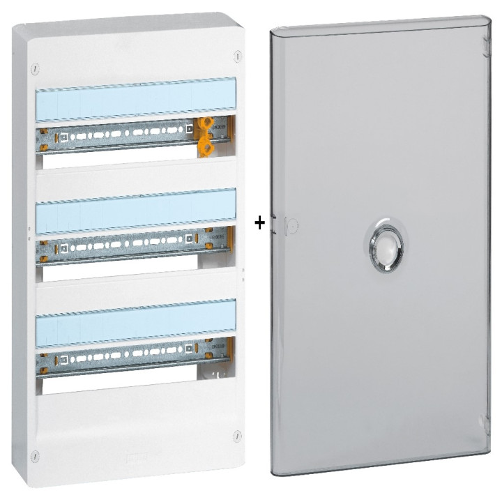 Legrand - LOT - Coffret DRIVIA 54 Modules + porte transparente - 401223+401243