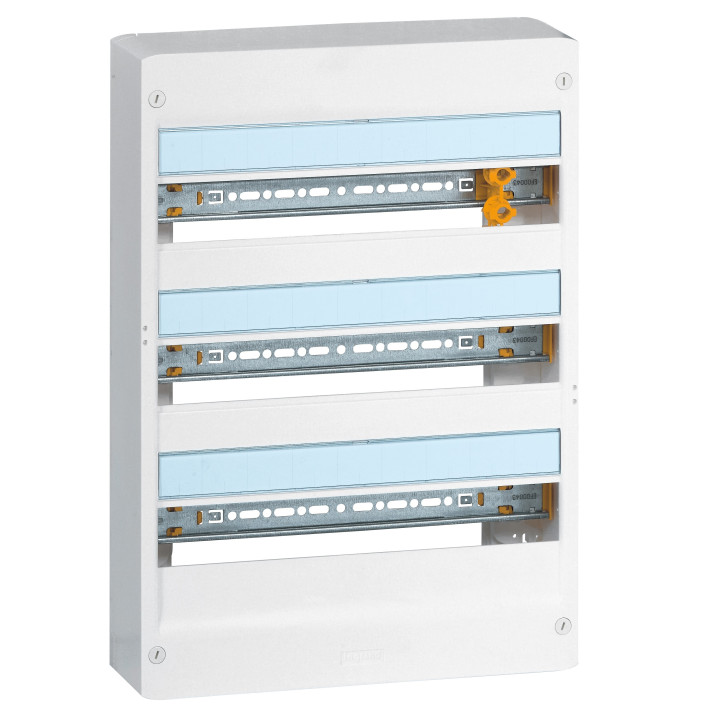 Legrand - Plaque de fond pour coffret ou rehausse 18M - 3R + tableau 54M - 401253+401223