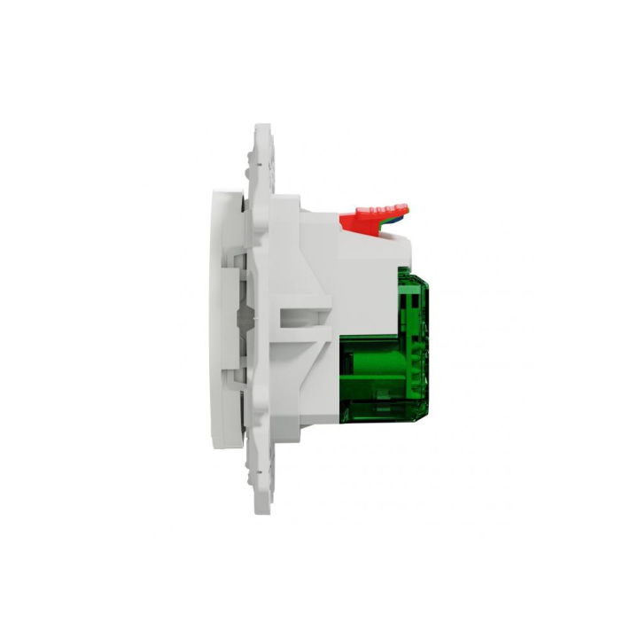 Schneider - Odace - Prise de courant Affleurante + USB Type C - Réf : S520089