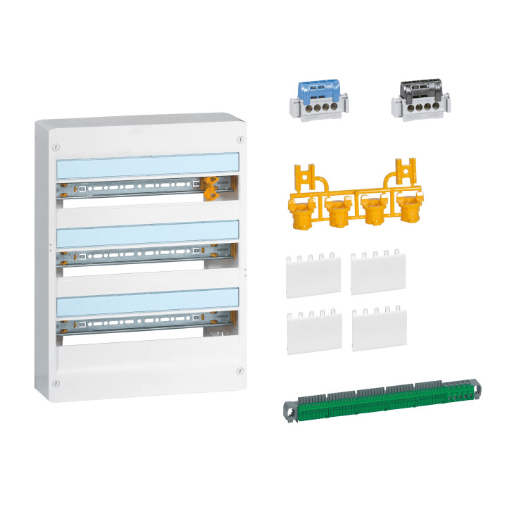 Legrand - Kit GTL 18M + tableau 54M + porte blanche - 030067+401223+401233