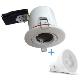 Vision EL - Kit spot encastré BBC Orientable blanc 7W - 4000K dimmable 7719 + 100561
