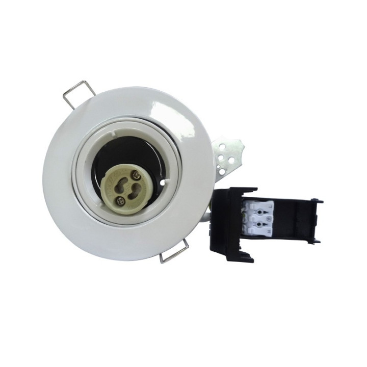 Vision EL - Support Spot Orientable - étanche à l'air - Blanc - D.100mm - BBC - Réf : 7719