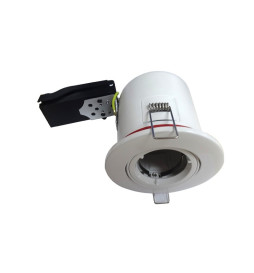 Miidex - Support Spot Orientable - étanche à l'air - Blanc - D.100mm - BBC - Réf : 7719