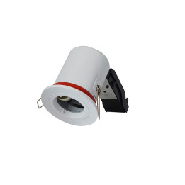 Miidex - Support Spot Fixe - étanche à l'air - Blanc - D.88mm - BBC - Réf : 7718