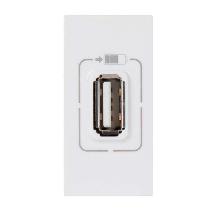 Legrand Mosaic - Prise chargeur USB 230V / 5V - 1 Port - Réf : 077591