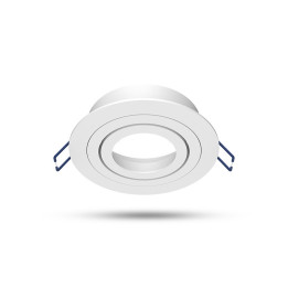Miidex - Support de spot plafond - Rond - Orientable - Blanc - Ø92 mm - Réf : 77141