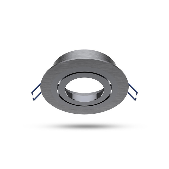 Miidex - Support de spot plafond - Rond - Orientable - Argent - Ø92 mm - Réf : 7712