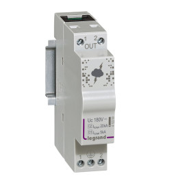 Legrand - Parafoudre pour ligne téléphonique et ligne de communication 10kA à 20kA 180V maximum - 1 module - 412200