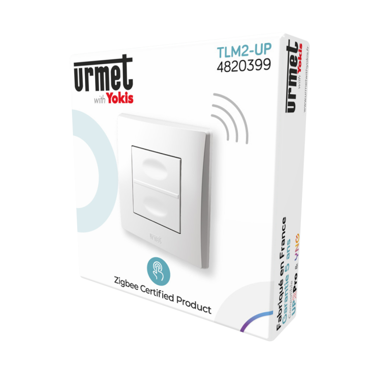 Yokis - Up - Télécommande murale - 2 touches - Zigbee - Réf : TLM2-UP