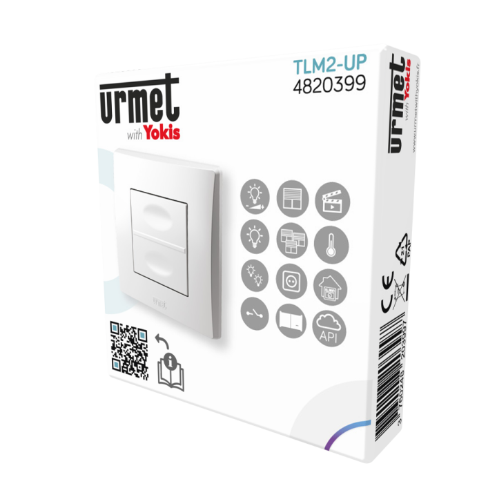 Yokis - Up - Télécommande murale - 2 touches - Zigbee - Réf : TLM2-UP