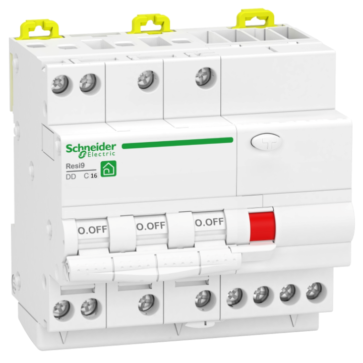 Schneider - Resi9 XP - disjoncteur différentiel - 3P+N - 16A - 30mA - courbe C - type Asi - R9PDCS16