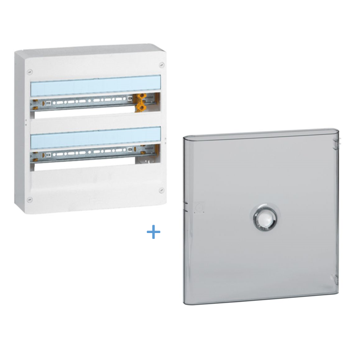 Legrand - LOT  - Coffret DRIVIA 36 Modules + porte transparente - largeur 355mm - 401222+401242