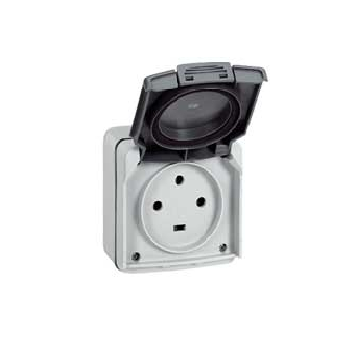 Legrand Plexo - Prise de courant 3P+T 20A - saillie - IP55/IK08 - Réf : 091656