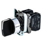 Schneider - Harmony bouton tournant noir Ø22 - à manette - 3 positions Fixes- 2F - XB4BD33