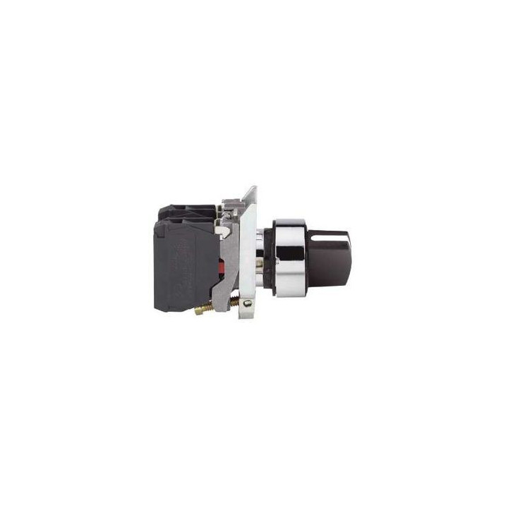 Schneider - Harmony bouton tournant noir Ø22 - à manette - 3 positions Fixes- 2F - XB4BD33