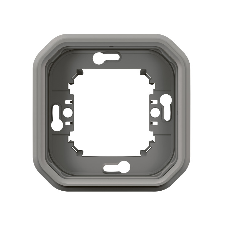 Legrand Plexo - LOT de 10 supports plaque étanche - Encastré - 1 poste - Gris - Réf : 069681Lx10
