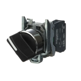 Schneider - Harmony bouton tournant noir Ø22 - à manette - 2 positions - 1F - XB4BD21
