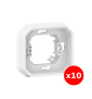 Legrand Plexo - LOT de 10 supports plaque étanche - Encastré - 1 poste - Blanc - Réf : 069692Lx10