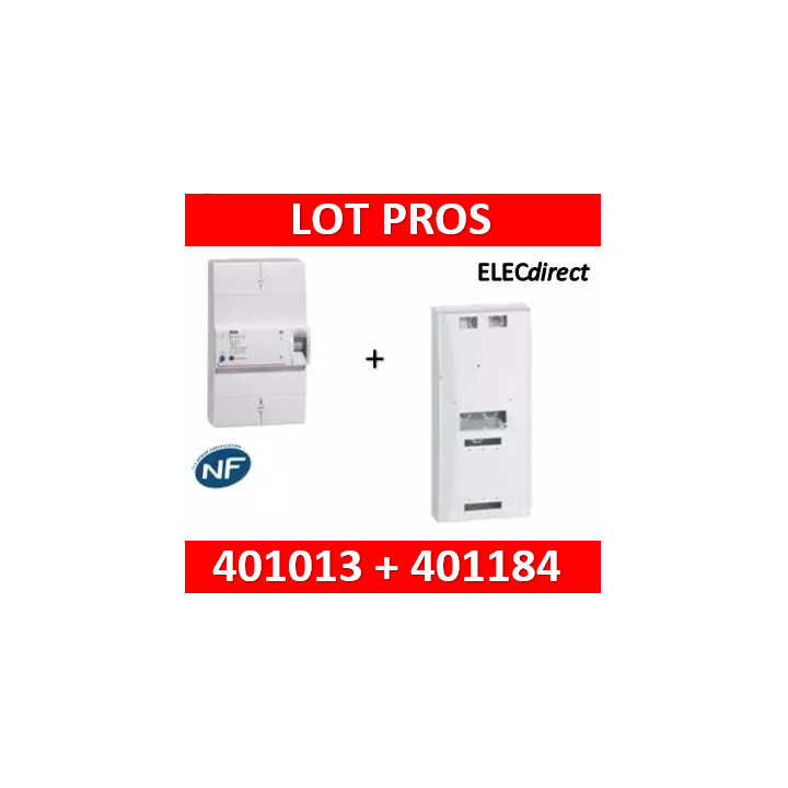 Legrand - Disjoncteur de branchement ERDF - 4P 30/60A 500 MA Sélectif + platine tri - 401013+401184