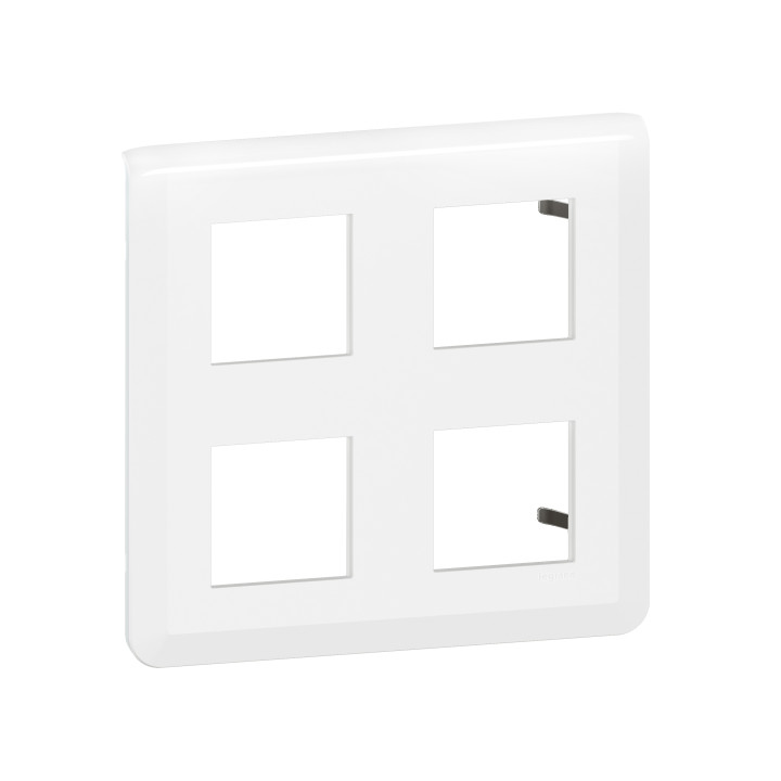 Legrand Mosaic - Kit poste de travail 2 x 2 x 2 modules - Encastré - Blanc - Réf : 080124+080264+078838L