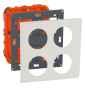Legrand Céliane - Kit poste de travail complet 2 x 2 postes - Encastré - Blanc - Réf : 80264+068608+80124
