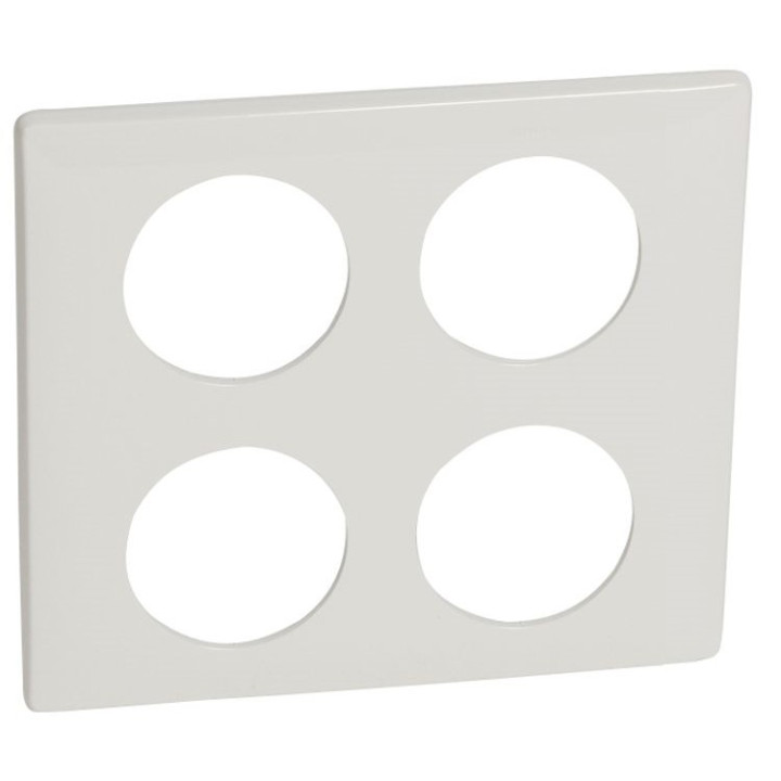 Legrand Céliane - Kit poste de travail complet 2 x 2 postes - Encastré - Blanc - Réf : 80264+068608+80124
