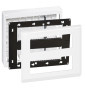 Legrand Mosaic - Kit poste de travail 2 x 10 modules - Saillie - Blanc - Réf : 080278+080268+078828L