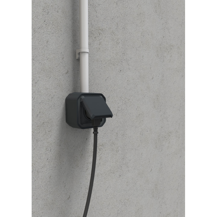 Legrand - LOT de 10 prises de courant 2P+T 16A étanche Plexo Saillie - IP55/IK08 - 250V - Anthr - Réf : 069791Lx10