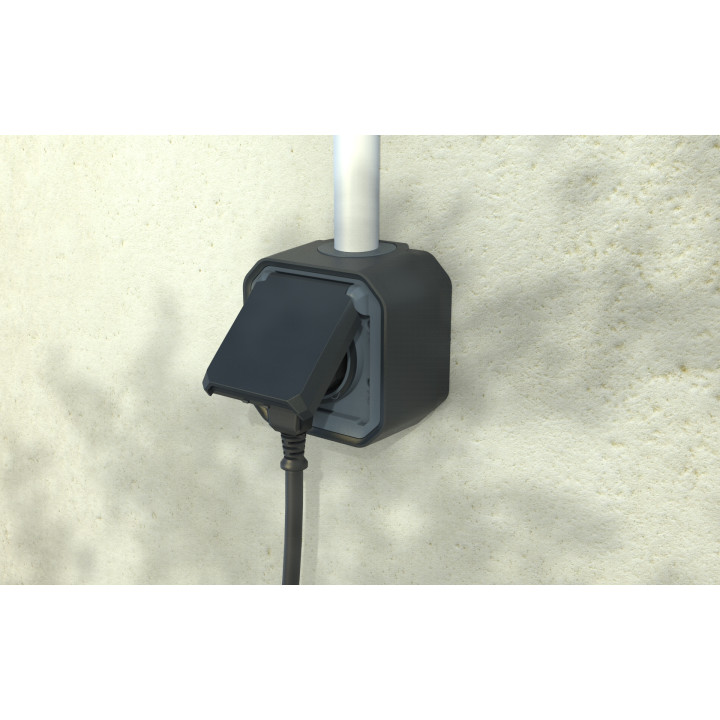 Legrand - LOT de 10 prises de courant 2P+T 16A étanche Plexo Saillie - IP55/IK08 - 250V - Anthr - Réf : 069791Lx10