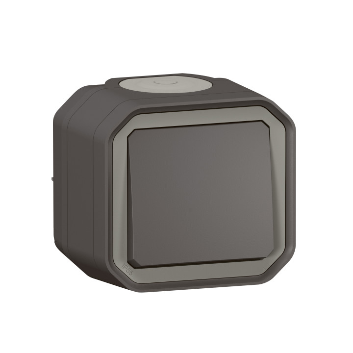 Legrand - LOT de 10 interrupteurs/va-et-vient étanche Plexo - saillie 10AX - 250V - IP55 - Anthracite - Réf : 069761Lx10