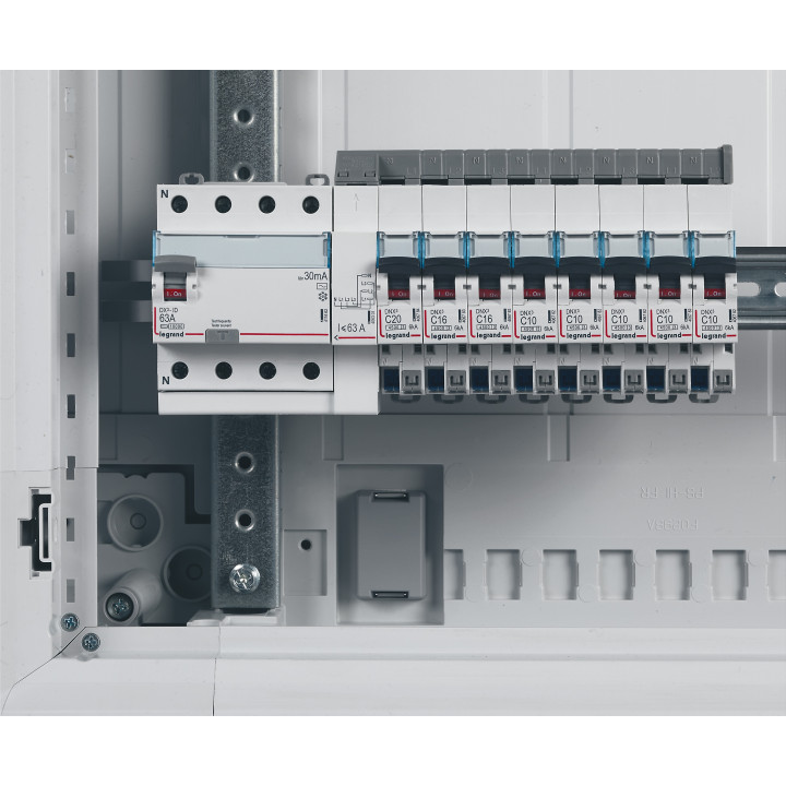 LEGRAND - Interrupteur différentiel DX3-ID 4P 40A - 30mA - AC + module 4P - 411661+406301