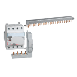 LEGRAND - Interrupteur différentiel DX3-ID 4P 63A - 30mA - AC + module 4P - 411662+406301+405202