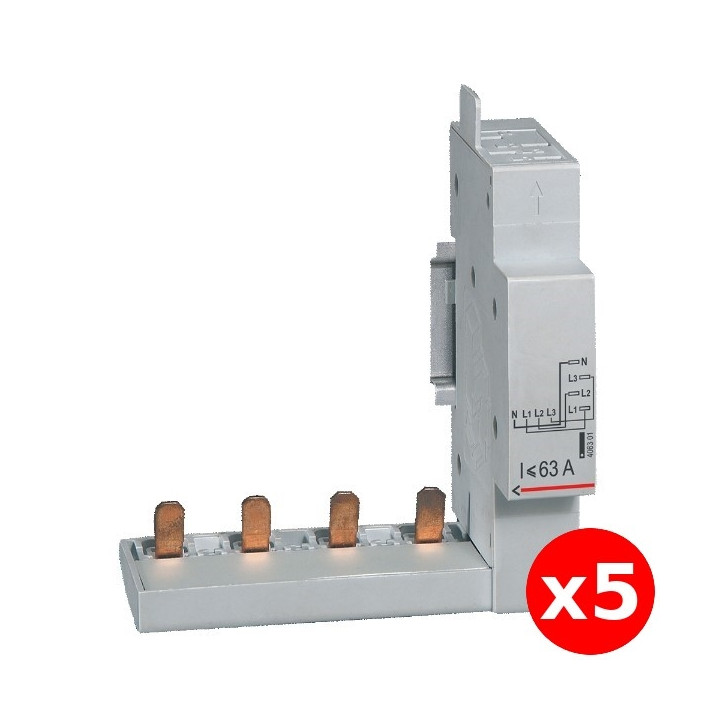 Legrand - LOT de 5 modules de raccordement par peigne produit tête de groupe 4P - 406301x5