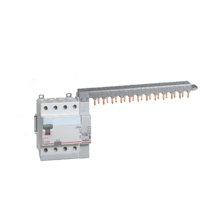 LEGRAND - Interrupteur différentiel DX3-ID 4P 40A - 30mA - A + module 4P - 411675+406301+405201