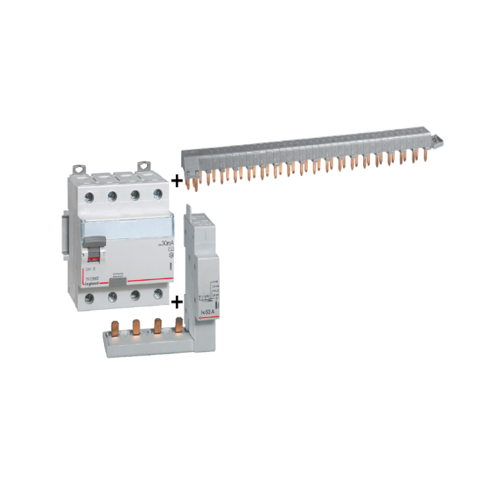 LEGRAND - Interrupteur différentiel DX3-ID 4P 40A - 30mA - A + module 4P - 411675+406301+405202